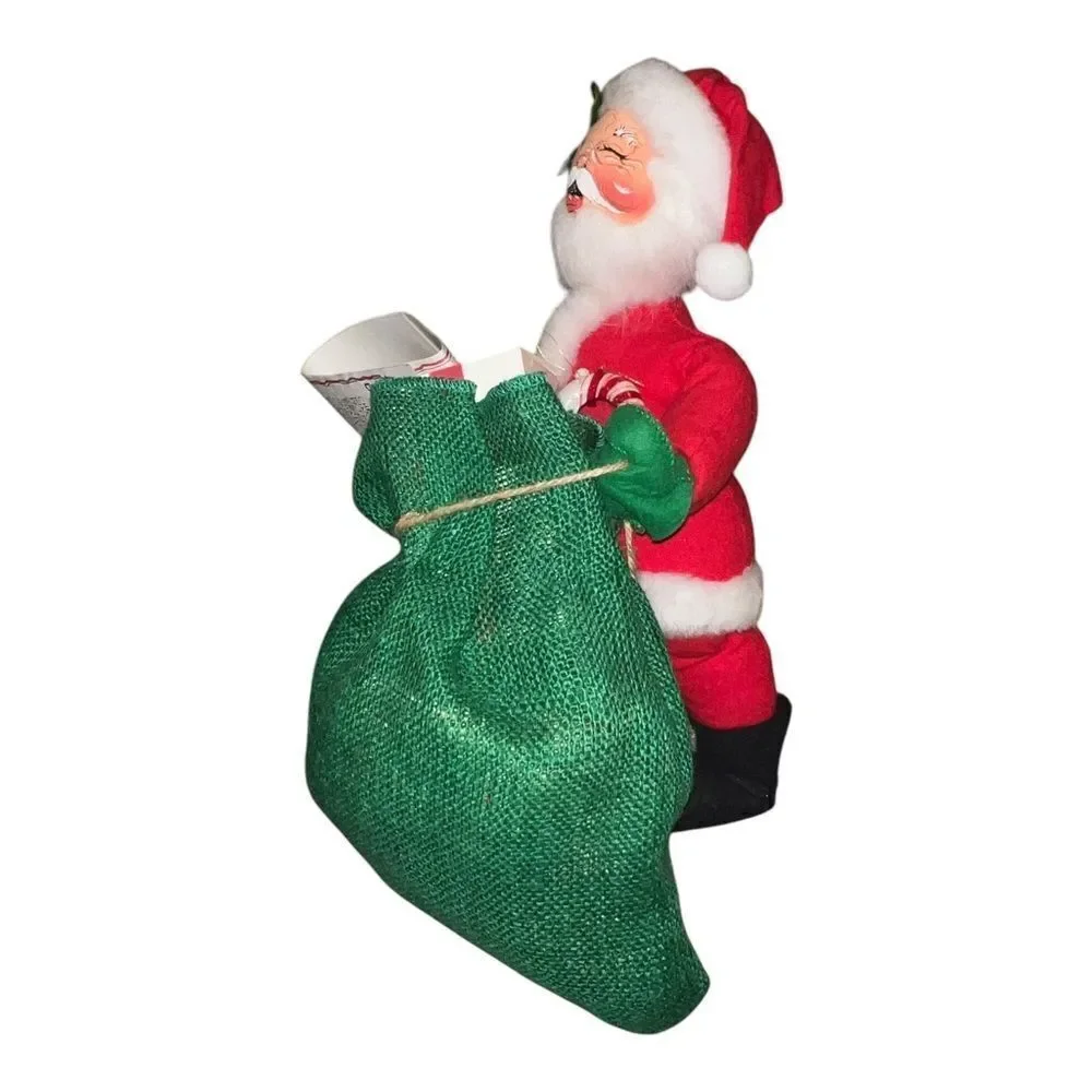 Annalee Santa Claus Checking His List with Bag of Toys 18